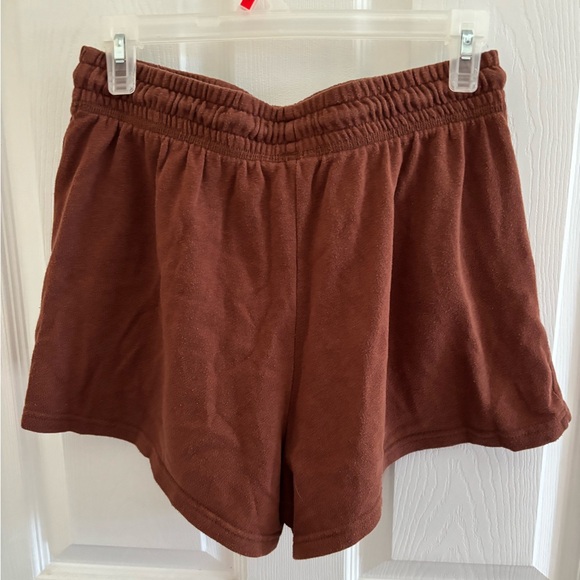 Aeropostale Women's Rust Brown Drawstring Athletic Shorts - Picture 2 of 3